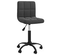 DYRJDJWIDHW Silla de Comedor giratoria Ajustable con Mecanismo de Gas Negro Terciopelo Suave 360 Grados rotacion Ruedas para Oficina hogar Sala Comedor