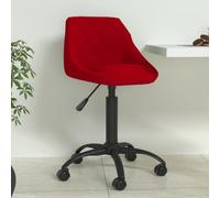 DYRJDJWIDHW Silla de Comedor Terciopelo Rojo Tinto Ajustable con elevación de Gas, Silla giratoria 360° para Oficina en casa y Sala de Estar, Estructura de Acero Resistente, Asiento Acolchado Suave