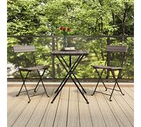 DYRJDJWIDHW Sillas cafetería Plegables 2 uds Acero y ratán sintético grissilla terraza sillas Camping sillas Exterior sillas Jardin exteriorAdecuado para Patios de jardín
