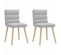 DYRJDJWIDHW Sillas de Comedor 2 Unidades Tela Gris Nube, Ergonomic Dining Chairs with Soft Polyester Fabric, Solid Rubber Wood Frame, Comfortable Foam Padding for Living Room and Dining Area