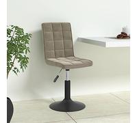 DYRJDJWIDHW Sillas de Comedor giratorias 4 Unidades Terciopelo Gris Claro, giratorias 360 Grados con Mecanismo de Gas, sillas de Cocina Modernas para Comedor y Oficina, Estructura de Acero Resistente