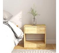 DYRJDJWIDHW Solid Pine Wood Nightstand 40x31x40 cm Rustic Bedside Table with Drawer and Storage Compartment for Bedroom Home Decor