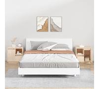 DYRJDJWIDHW Solid Pine Wood Nightstand Set of 2, Rustic Bedside Tables 50x34x50 cm with Storage Shelf, Sturdy Surface for Decor, Easy Assembly, Timeless Home Decor