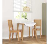 DYRJDJWIDHW Solid Rubber Wood Dining Chairs 2 Pack, Ergonomic Design Natural Wooden Chairs for Kitchen Dining Room, Comfortable Back Support, 110kg Weight Capacity, Easy Assembly Home Furniture