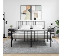 DYRJDJWIDHW Sonoma Grey Engineered Wood Nightstand Set of 2 with Storage Shelves, Modern Bedside Table 40x30x50 cm for Bedroom, Durable & Easy to Clean Surface, Wall Mountable for Safety