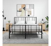 DYRJDJWIDHW Sonoma Nightstand Set of 2, Engineered Wood Oak Finish Bedside Table with Storage Shelf, Modern Side Table for Bedroom Living Room, 40x30x50 cm