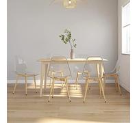 DYRJDJWIDHW Transparent Pet Dining Chairs Set of 6 Modern Kitchen Furniture with Metal Legs, Ergonomic Design for Home Restaurant Use, Easy to Clean Stackable Chairs for Indoor Outdoor Decor