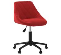 DYRJDJWIDHW Velvet Dining Chair Swivel Red Wine Modern Office Chair with Gas Lift Height Adjustable 360 Degree Rotation Wheels for Home Kitchen Study Room