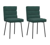 DYRJDJWIDHW Velvet Dining Chairs 2 Pack Dark Green Ergonomic Design with Thick Foam Padding for Kitchen Dining Room and Living Area Comfortable Seating Furniture Set