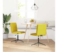 DYRJDJWIDHW Velvet Dining Chairs 2 Pack Yellow Upholstered Side Chairs with Adjustable Height for Kitchen Dining Room Living Area Comfortable Seating Furniture Set