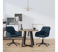 DYRJDJWIDHW Velvet Dining Chairs Set of 2 Blue Swivel Upholstered with 360 Degree Rotation, Adjustable Height Office Chair, Modern Accent Chairs for Living Room Dining Room Home Decor