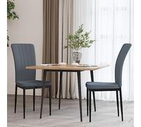DYRJDJWIDHW Velvet Dining Chairs Set of 2 Dark Gray Upholstered Side Chairs with Padded Back, Modern Kitchen Dining Room Furniture with Sturdy Wood Frame, Comfortable Seating for Home Restaurant Cafe