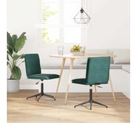 DYRJDJWIDHW Velvet Dining Chairs Set of 2 Dark Green Upholstered with Adjustable Height, Comfortable Padded Seat and Backrest, Sturdy Metal and Wood Frame for Dining Room Living Space Home Decor