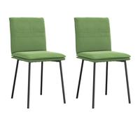 DYRJDJWIDHW Velvet Dining Chairs Set of 2 Light Green Ergonomic Design with Soft Foam Padding for Living Room and Dining Area Comfortable Seating Furniture
