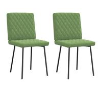 DYRJDJWIDHW Velvet Dining Chairs Set of 2 Light Green Upholstered Side Chairs with Cushioned Seat and Backrest for Kitchen Dining Room Living Area Home Decor