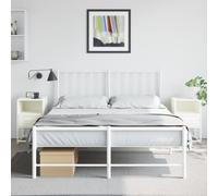 DYRJDJWIDHW White Steel Nightstand Set of 2, Industrial Side Table 36x39x60.5 cm with Storage Shelf, Sturdy Metal Bedside Table for Living Room, Bedroom, Study, Easy to Clean & Wall Mountable