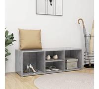 DYRJDJWIDHW zapatera,Zapatero Giratorio,sapateira Hall Entrada,Shoe Rack,Banco Zapatero de contrachapada Gris hormigón 105x35x35 cmPara pasillos, Puertas y Corredores
