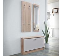 DYRJDJWIDHW zapatera,Zapatero Giratorio,sapateira Hall Entrada,Shoe Rack,Muebles de entradita con Zapatero Madera 3 Color Roble y blancoPara pasillos, Puertas y Corredores