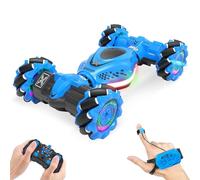 Dysaim Coches Teledirigidos para Niños RC Stunt Car Coche Telecomandado con Mando a Distancia 2,4 GHz 4WD Gire Crawler Offroad Car RC Drift Car 2 Batería Música Regalo Navidad