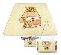 Dyscalibro Alfombrilla de picnic, bonita manta cuadrada de picnic Shiba Inu, alfombras al aire libre, 148 cm x 148 cm