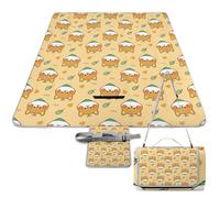 Dyscalibro Alfombrilla de picnic, bonita manta cuadrada de picnic Shiba Inu, alfombras al aire libre, 148 cm x 148 cm