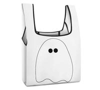 Dyscalibro Bolsa de compras plegable, bolsa de compras reutilizable con la bandera de Trinidad y Tobago, bolsa lavable para uso diario, bolsas de viaje, Fantasma, Talla única
