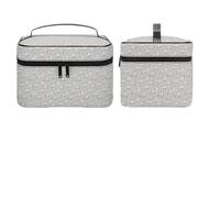 Dyscalibro Bolsa de cosméticos, bolsa de maquillaje de pollo colorido extraño, bolsa de aseo de viaje de cuero para mujer, Gato siamés en la pared, 25x18x15cm