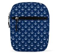 Dyscalibro Bolso de hombro, bolso cruzado náutico con puntos de ancla, bolso pequeño multiusos para trabajo, negocios, viajes, Punto de anclaje náutico, Talla única