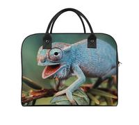 Dyscalibro Bolso de viaje, bolso de mano de fuego, bolso de hombro casual, bolso de mensajero cruzado, Camaleón divertido, Talla única