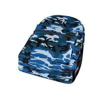 Dyscalibro Mochila casual de tela Oxford duradera, con patrón de experimentos de química, bolsa universitaria para niños, niñas, viajes, deportes, Camuflaje azul., One Size