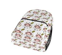 Dyscalibro Mochila casual de tela Oxford duradera, mochila con patrón de cachemira dorada, bolsa universitaria para niños, niñas, viajes, deportes, Patrón de mono, plátano, One Size