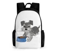 Dyscalibro Mochila de día, bonita mochila Husky, mochila con bolsillos para senderismo, camping, viajes, Schnauzer Dog, 42x30.5cm