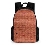 Dyscalibro Mochila de día, mochila con bolsillos para senderismo, camping, viajes, Textura de pared de ladrillo rojo, 42x30.5cm