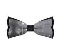 Dyscalibro Pajarita preatada para hombre, pajarita de ciervo de Canadá, pajarita ajustable para fiestas, Mariposa blanca y diente de león, Taille unique