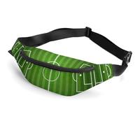 Dyscalibro Riñonera ajustable con diseño de gatos, color naranja, para correr, caminar, senderismo, Campo de fútbol verde, 36*15cm