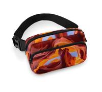 Dyscalibro Riñonera ajustable con fondo azul con estampado de dinosaurios, para correr, caminar, senderismo, Antelope Canyon, 20x13cm