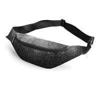 Dyscalibro Riñonera ajustable para correr, caminar, senderismo, Brillantina plateada brillante, 36*15cm
