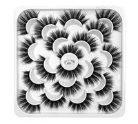 DYSILK Pestañas Postizas Naturales 10 Pares 6D Lifting Pestañas Kit Profesional Hecho A Mano Pestañas Postizas Reutilizable Pestañas Set De Extensión De Pestañas Lashes | 18mm