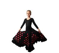 Dysmad Costumizate! Falda de Flamenco para niñas. Flada con un Volante y Lunares con Colores a Elegir. (10, Fucsia)