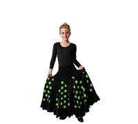 Dysmad Costumizate! Falda de Flamenco para niñas. Flada con un Volante y Lunares con Colores a Elegir. (4, Verde)