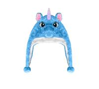 Dysmad Costumizate! Gorro de Unicornio Turquesa para Niños y Adultos Especial para Carnaval.
