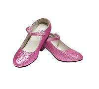 Dysmad Costumizate! Zapatos de Baile Flamenco con Diferentes Tallas Desde niña a Mujer. Color Rosa con Purpurina Talla 36