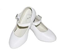 Dysmad Costumizate! Zapatos de Baile Flamenco con Diferentes Tallas Desde niña a Mujer. Precioso Color Blanco Talla 33