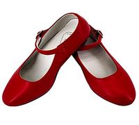 Dysmad Costumizate! Zapatos de Baile Flamenco con Diferentes Tallas Desde niña a Mujer. Precioso Color Rojo Talla 39