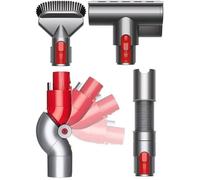 Dyson Original 971533-01 - Kit de limpieza de animales Dyson V7 a V15 (4 accesorios: cepillo mini turbo motorizado para todos los pelos, extensión, codo reclinable adaptador de mueble bajo, cepillo)