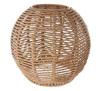 Dyspnea Cubierta de LáMpara de RatáN para IluminacióN Hogar LáMpara de ArañA Tejida Hecha Mano Retro ArañA Decorativa de Pantalla de Casa de
