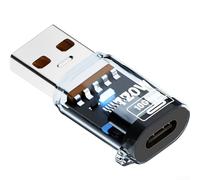 DystopiaWorld Adaptador USB C a USB A de 10 Gbps de transferencia rápida de datos con suministro de energía de 120 W para una carga y sincronización de datos eficientes (azul)