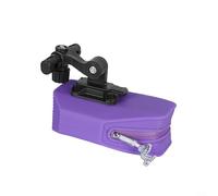 DystopiaWorld Bolsa para sillín de bicicleta, 12,5 x 4,6 x 8 cm, impermeable, montaje de liberación rápida, almacenamiento de protección contra la lluvia, para viajes y ciclismo de turismo (morado)