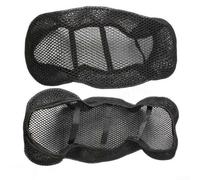 DystopiaWorld Funda de asiento de motocicleta transpirable de malla 3D, almohadilla de gel antideslizante, protección solar para motocross, scooter, ciclomotor, resistente al calor, 82-88 cm