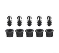 DystopiaWorld Hebillas de audio, 10 pares de cierres de cuerpo de altavoz, diseño de rótula para instalación de parrilla, herrajes de plástico negro de 23,3 mm (A32)